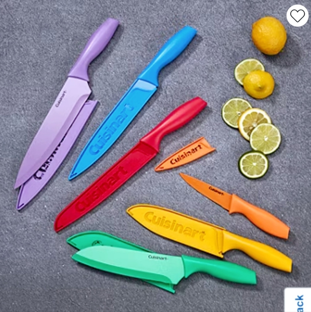 **EUC CUISINART ADVANTAGE 12 PC COLORFUL KNIFE SET**